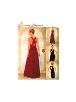 90s Sewing Pattern: McCall's 9074 Lined Evening Dress in Two Lengths with Back Detail Variations, Uncut, Factory Folded, Size 6-10