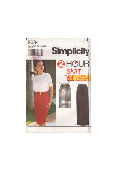 Simplicity 9084 Sewing Pattern, Misses' Skirt, Size 16-22, Uncut, Factory Folded