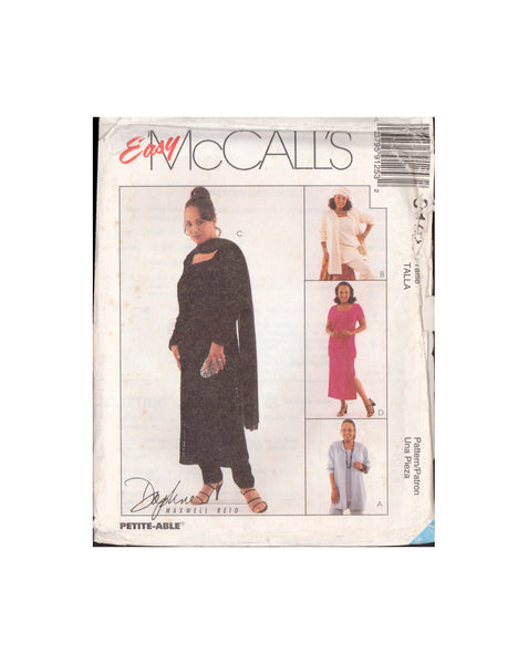 McCall's 9125 Sewing Pattern, Jacket, Tunic, Pants, Skirt, Scarf and Hat, Size 14-16-18, Uncut, Factory Folded