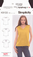 Simplicity 9133 Sewing Pattern, Misses' Tops, Size 8-16, Uncut, Factory Folded