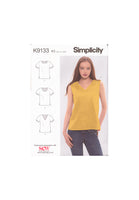 Simplicity 9133 Sewing Pattern, Misses' Tops, Size 8-16, Uncut, Factory Folded