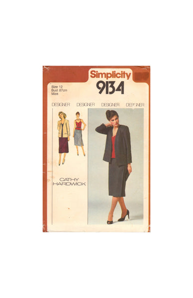 Simplicity 9134 Sewing Pattern Jacket Camisole Skirt, Size 12, Uncut, Factory Folded