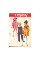 Simplicity 9188 Sewing Pattern, Girls' Dress, Scarf and Pants, Size 10, Partially Cut, Complete