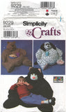 Simplicity 9229 Child Sized Animal Bean Bags, Uncut, Factory Folded Sewing Pattern