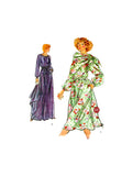 Vogue 9252 Retro 70s Dress in Two Lengths and Scarf, Cut, Complete, Sewing Pattern Size 12