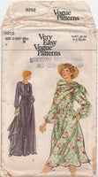 Vogue 9252 Retro 70s Dress in Two Lengths and Scarf, Cut, Complete, Sewing Pattern Size 12