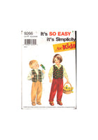 Simplicity 9266 Sewing Pattern Child's Pants Vest Size 2-6X Uncut Factory Folded