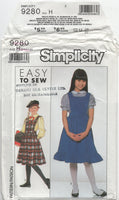 Simplicity 9280 Jumper and Blouse, Uncut, Factory Folded Sewing Pattern Size 7-10