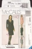 McCall's 9461 Sewing Pattern, Coatdress, Lined Jacket and Skirt, Size 10-12-14, Partially Cut Apart, Complete