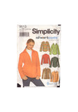 Simplicity 9513 Sewing Pattern, Knit Top, Size 14, Partially Cut, Complete