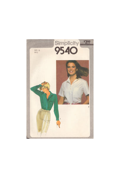 Simplicity 9540 Sewing Pattern, Women's Tops, Size 12, Cut, Complete