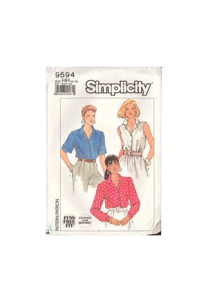 Simplicity 9594 Sewing Pattern, Shirts, Size 6-12, Cut, Complete