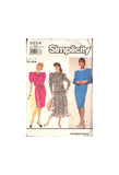 Simplicity 9854 Sewing Pattern Dress Size 10-18 Uncut Factory Folded