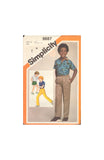 Simplicity 9887 Sewing Pattern, Boys' Shirt and Pants or Shorts, Size 10, Partially Cut, Complete OR Size 12, Neatly Cut, Complete