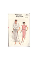 Vogue 9901 Sewing Pattern, Women's Top and Skirt, Size 8-10-12, CUT, INCOMPLETE