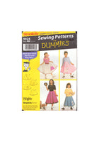 Simplicity 9924 Girls' Circular Felt Skirt and Appliques, Sewing Pattern, Size 3-4-5-6, PARTIALLY CUT, COMPLETE