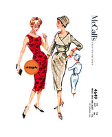 50s Fitted Midriff Waist Dress and Jacket, Bust 34 (87 cm), McCall's 4649, Vintage Sewing Pattern Reproduction