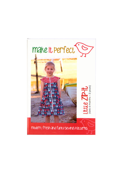 Make It Perfect - Little Zip-it Sewing Pattern, Girls' Dress, Size 6 months-5 years, Uncut, Factory Folded