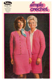 Patons 318 - 70s Crochet Patterns for Women's Jumpers, Suit, Cardigans, Jacket, Vest and Skirts - Instant Download PDF 24 pages