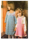 Patons 596 Eight 70s Crochet Patterns for Girls Instant Download PDF 16 pages