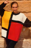 Vintage Knitted Mondrian Pattern Instant Download PDF 2 pages