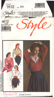 Style 1612 Blouses with Shawl Collars, Sleeve Variations and Front Yokes, Sewing Pattern Multi Plus Size 14-20