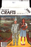 McCall's 2202 Metro Goldwyn Mayer Wizard of Oz Adult Dorothy and Tin Man Costumes, Sewing Pattern Size Medium 36-38