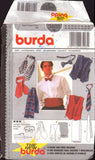 Burda 3403 Men's Waistcoat/Vest and Accessories: Scarf, Ascot, Neck Tie, Bow Tie, Cummerbund, Uncut, Factory Folded Sewing Pattern