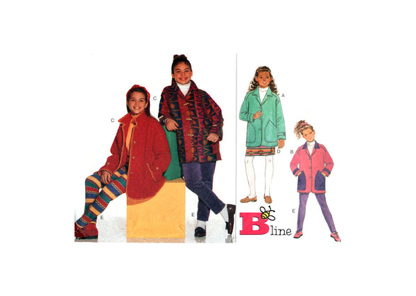 Butterick 3655 B-line Girls' Unlined Jacket, Skirt and Pants, Uncut, Factory Folded Sewing Pattern Size 12-14