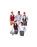 McCall's 4025 Mens' Long Sleeved, Front Buttoned Shirts with Collar Variations, Vests, Bow Ties and Ties Sewing Pattern Size 36