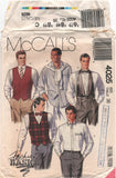 McCall's 4025 Mens' Long Sleeved, Front Buttoned Shirts with Collar Variations, Vests, Bow Ties and Ties Sewing Pattern Size 36