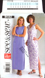 See & Sew 4162 Straight, Fitted Sleeveless Dress with Neckline Variations, Sewing Pattern Size 6-10 or 18-22