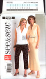 See & Sew 4168 Sleeveless Wrap Top, Bias Skirt and Tapered Above Ankle Pants, Sewing Pattern Size 6-10