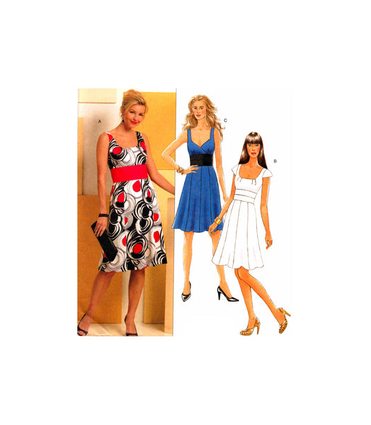 Butterick 5350 Lined, Fitted Bodice, Summer Dresses Uncut, Factory Folded, Sewing Pattern Size 16-18-20-22