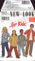 New Look 6023 Kids' Sweatshirts, Long or Short Sleeve Tops and Pants, Multi Size 4-9