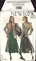 New Look 6025 Classic Lined Jacket and Flared, Panelled Skirt, Sewing Pattern Multi Size 8-18