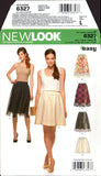 New Look 0716 Evening Skirts in Two Lengths with Optional Overskirt, Sewing Pattern Multi Plus Size 8-20