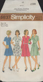 Simplicity 6837 Sewing Pattern, Junior/Teens' and Women's Dress, Size 7/8 Jr, Partially Cut, Complete