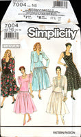 Simplicity 7004 Sweetheart Neckline, Drop Waist Dress with Jacket and Gathered Skirt, Sewing Pattern Size 10-18