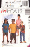 McCall's 7547 Childrens' Lined Vest, T-Shirt, Top, Pants, Shorts and Hat, Sewing Pattern Size 6-8