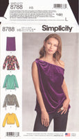 Simplicity 8788 Sewing Pattern, Women's Tops, Size 6-14, Uncut, Factory Folded