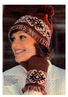 Vintage 70s Cap And Mittens Pattern Instant Download PDF 2 pages