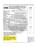 70s Men's Classic Cut, Jean Cut, Straight Leg and Flared Pants, Waist 34" (87 cm), McCall's 3436 Vintage Sewing Pattern Reproduction