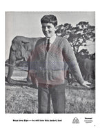 Patons 700 - 60s Knitting Patterns for Sweaters, Jackets and Cardigans For Boys Instant Download PDF 24 pages