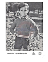 Patons 700 - 60s Knitting Patterns for Sweaters, Jackets and Cardigans For Boys Instant Download PDF 24 pages