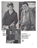 Patons 700 - 60s Knitting Patterns for Sweaters, Jackets and Cardigans For Boys Instant Download PDF 24 pages