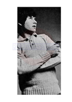 Men's Knitted 1970s Shirt 37 (40-43 in) Chest Instant Download PDF 2 pages