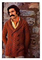 Vintage 70s Rib And Cable Jacket Pattern Instant Download PDF 2 pages plus 1 page with general info