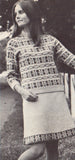 Knitted "Fair Isle" Cardigan, Sweater and Skirt Pattern Instant Download PDF 6 pages