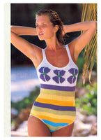 Spring And Summer St Tropez Beach Wrap and Swimsuit - Instant Download - PDF 7 pages